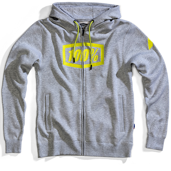 100 percent cotton zip hoodie