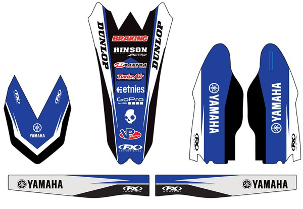 Factory Effex Yamaha Racing Sticker Sheet - 22-68232 - Dennis Kirk