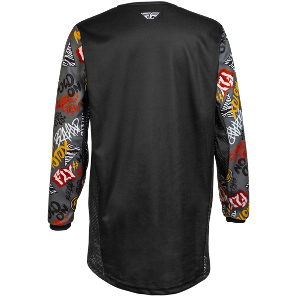 Fly Racing Youth Kinetic Rebel Jersey Black/White - on Sale!