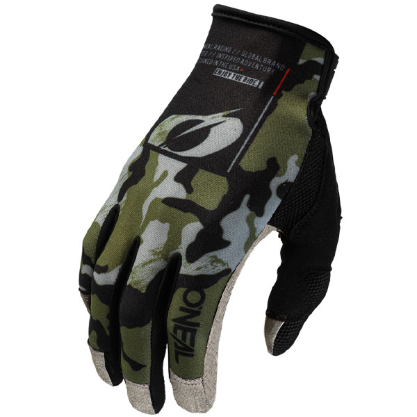 Green Camo Jersey Gloves