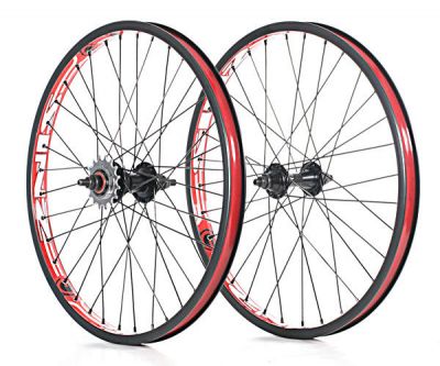 Sinz 2012 Race Wheel Set Red Black BMX BTO SPORTS