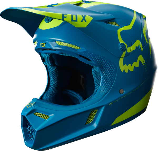 Fox Racing V3 Teal Moth LE Helmet: BTO SPORTS